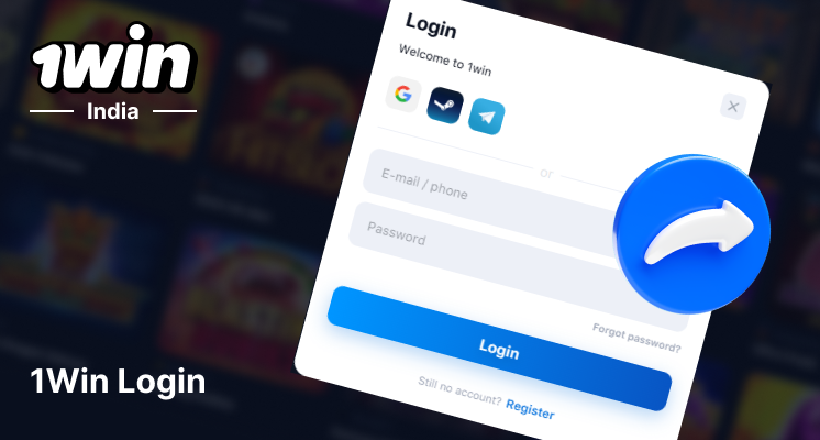 It's easy to log in at 1Win India - Quick 4-step instruction